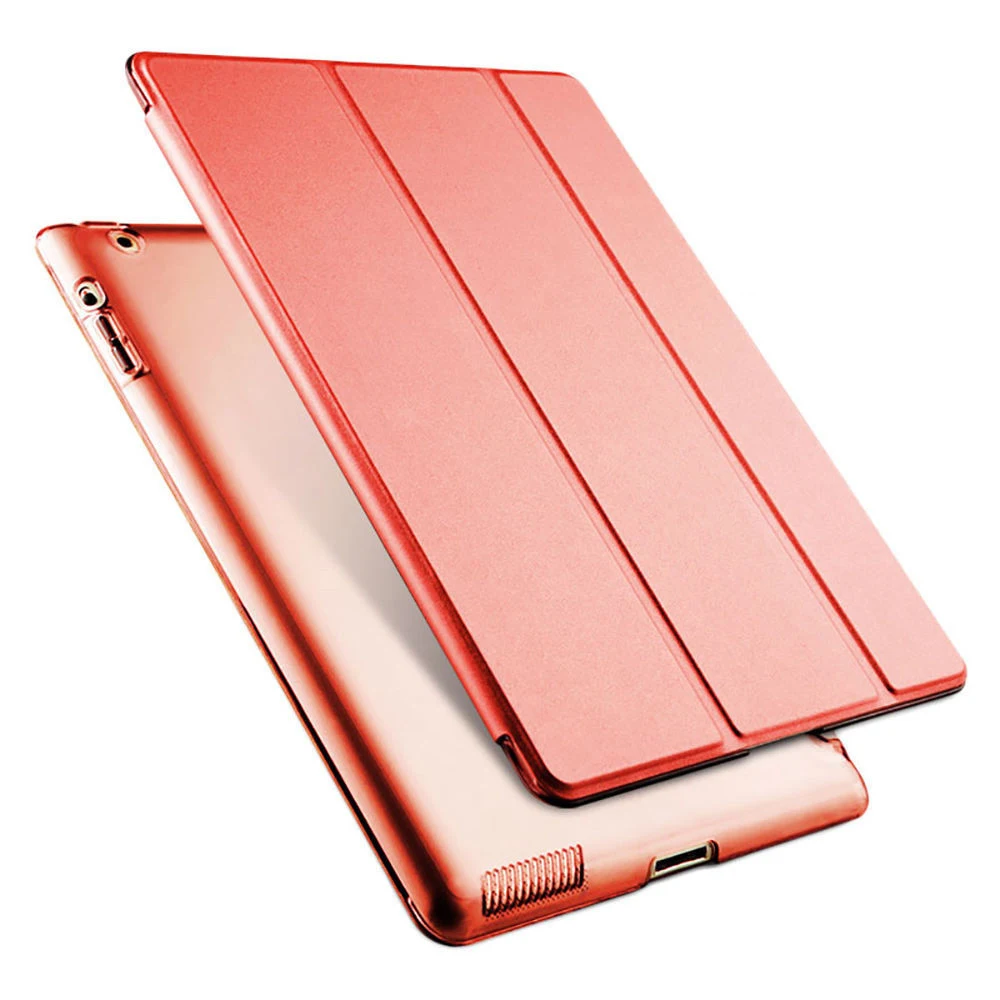 Red Авто спящий смарт-чехол для iPad Pro 12,9 дюйма, трехскладной Роскошный чехол из искусственной кожи с откидной крышкой и подставкой для iPad Pro 12,9 дюйма - Цвет: Red