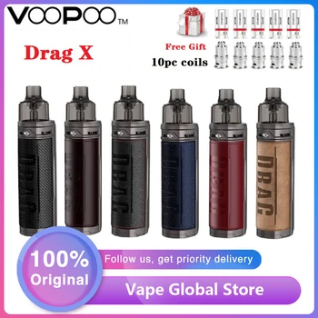 

Free Gifts Original VOOPOO Drag X Mod Pod Vape Kit with TFT Color Screen & GENE.TT Chip E-Cig Vaporizer Vs Vinci X /Aegis Boost