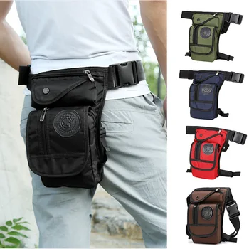 

Men Waist Drop Leg Bag Military Pack Zipper Portable Outdoor Motorcycle Hiking Sport Cellphone Bum Bag Phone Waist Packs Belt J9
