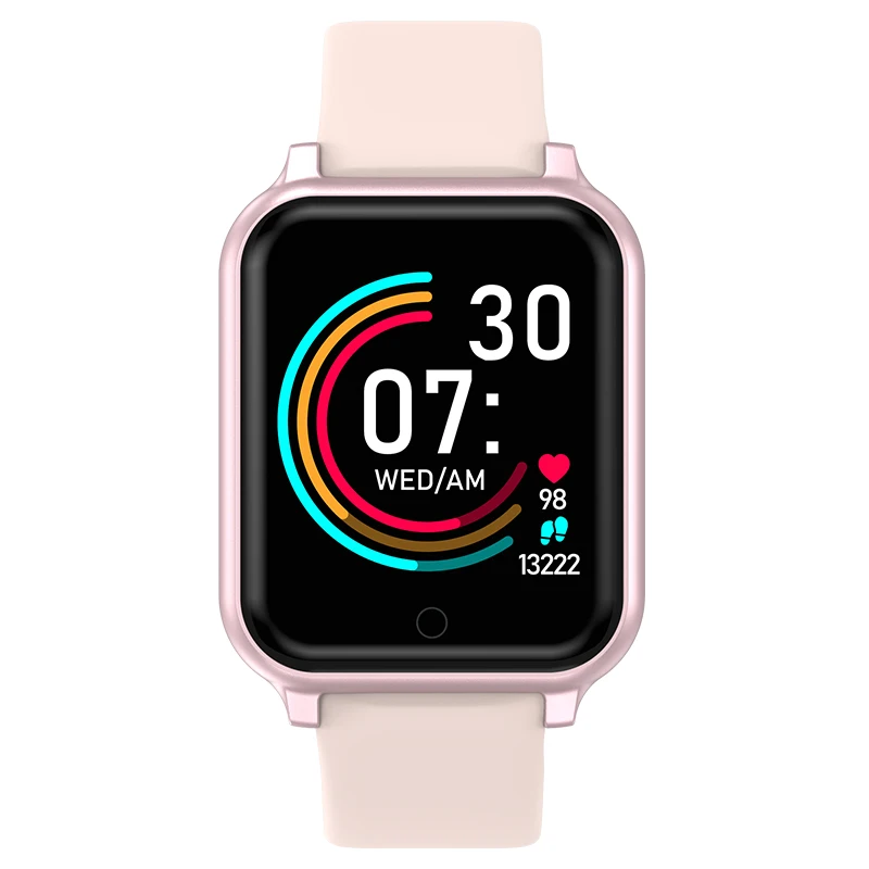 Rose gold Q7 Смарт-часы IP67 Водонепроницаемый сплав чехол Bluetooth Шагомер монитор сердечного ритма 2.5D цветной дисплей Смарт-часы для Android/IOS - Цвет: Rose gold