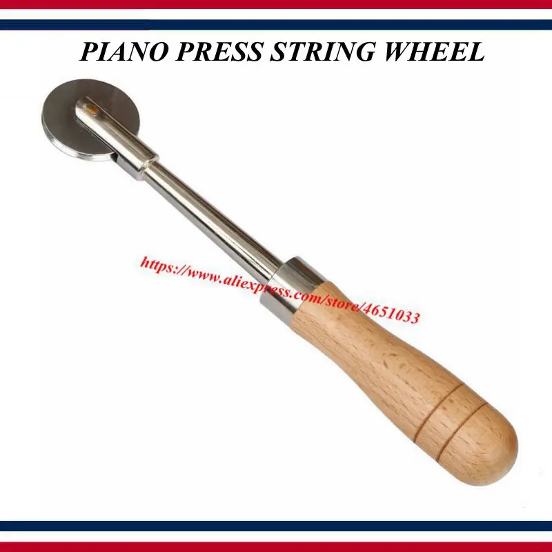 

Piano tuning maintenance tool - string pressure wheel shortens the new string runout period and stabilizes the string