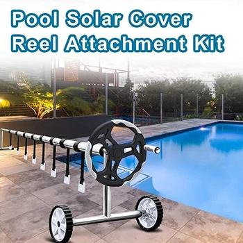 

New 24PCS Pool Solar Cover Reel Attachment Straps Set Plastic Reels for In Ground Swimming Pool Solar Blanket Cover Reels Straps
