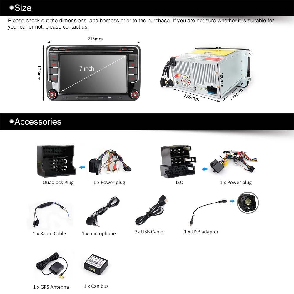 Flash Deal A-Sure 2 DIN Car Radio DVD Player GPS Navigation For Volkswagen VW Golf MK Passat B6 Polo Sharan Multivan T5 Touran Tiguan SKODA 31