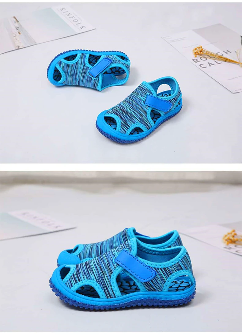 ZZFABER Children Soft Sandals for Baby Girls Boys Summer Kids Mesh Barefoot Sports Beach Shoes Non-Slip Casual Sandals Sneakers bata children's sandals