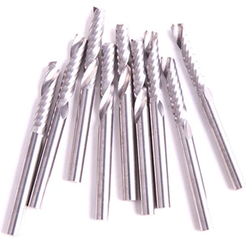 

10PCS 3.175 x 17mm Single-Blade CNC Milling Cutter Bit One-Blade Spiral End Mill Carbide Milling Cutter Spiral Milling Cutter