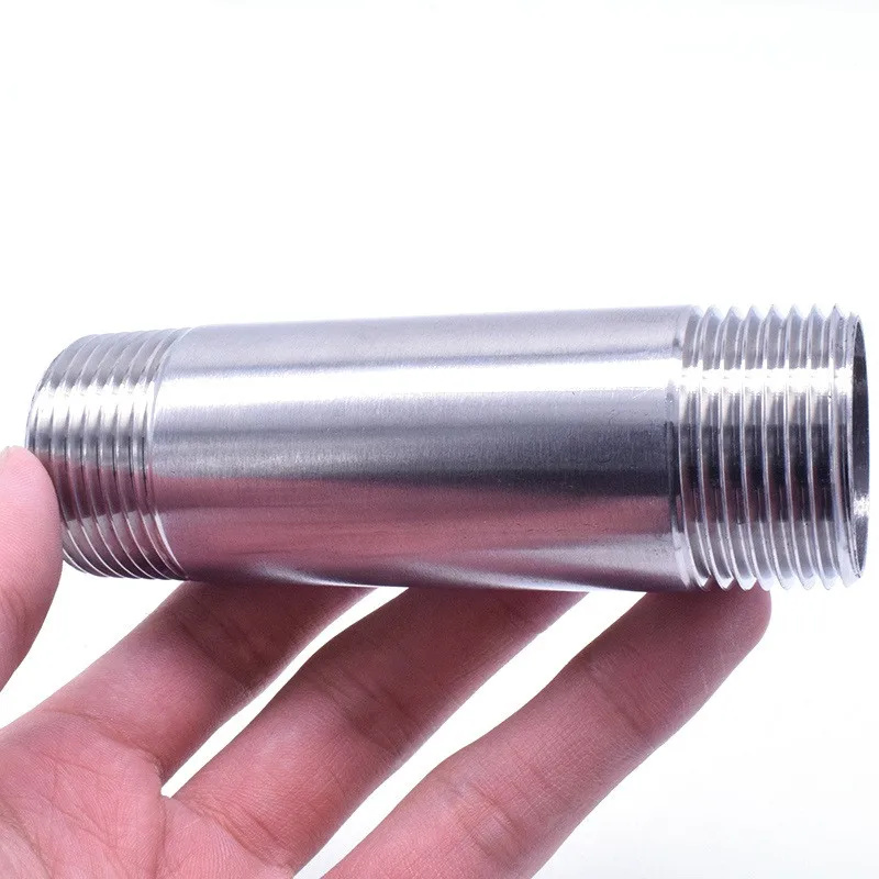 Water Pipe Fitting Hose Pipe Fitting Pipe Fitting Water connection 1/8" 1/4" 3/8" 1/2" 3/4" 1" 1-1/4" 1-1/2" Male X Male Threaded Pipe Fittings Stainless Steel SS304