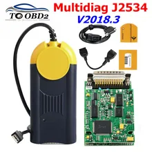 Multi-diag Multi Diag доступ J2534 V2018.3 интерфейс OBD2 устройство Multidiag J2534,3 диагностический инструмент Поддержка нескольких языков