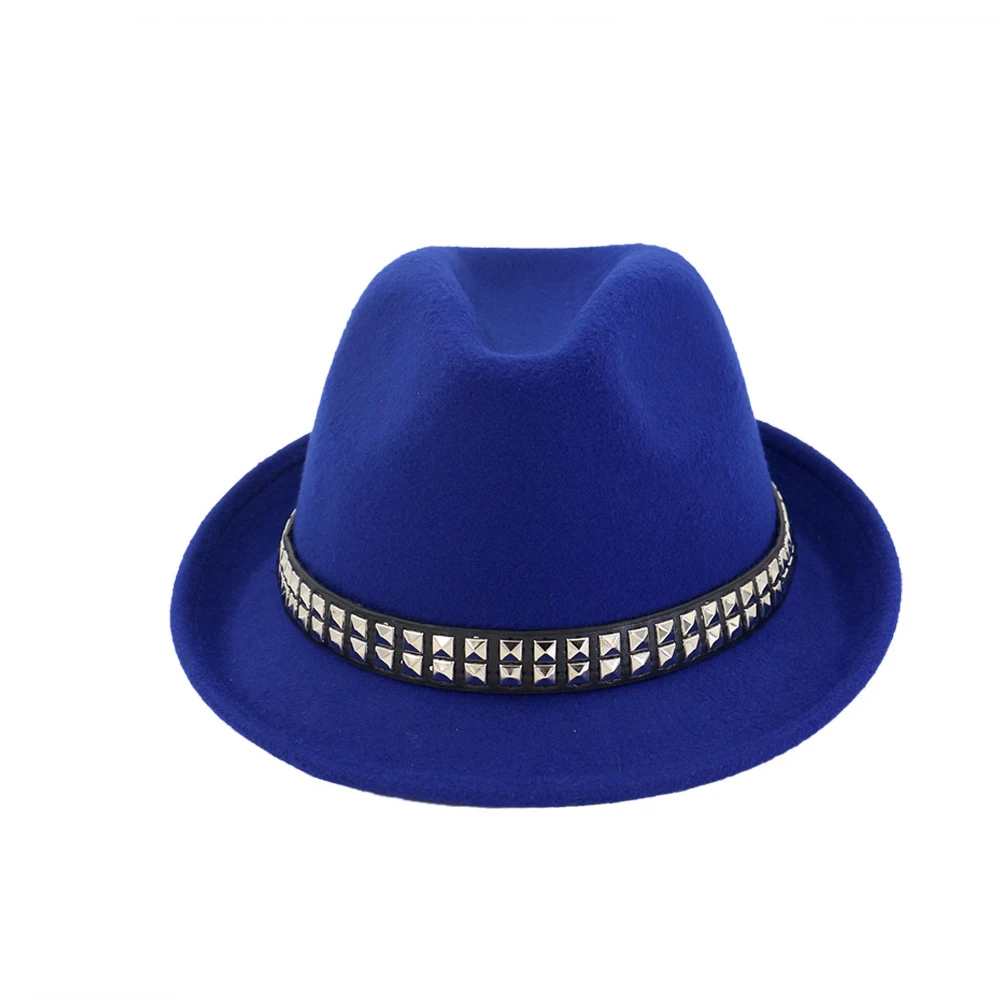 Новая женская мужская шерстяная шляпа Fedora панама джазовая, шляпа вечерние шляпы для леди размер 56-58 см