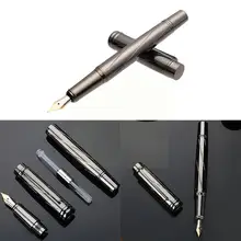 Stylo à plume en métal plaqué argent de haute qualité pour étudiants, fournitures de bureau, encre d'écriture, 0.5mm, papeterie scolaire M7b8