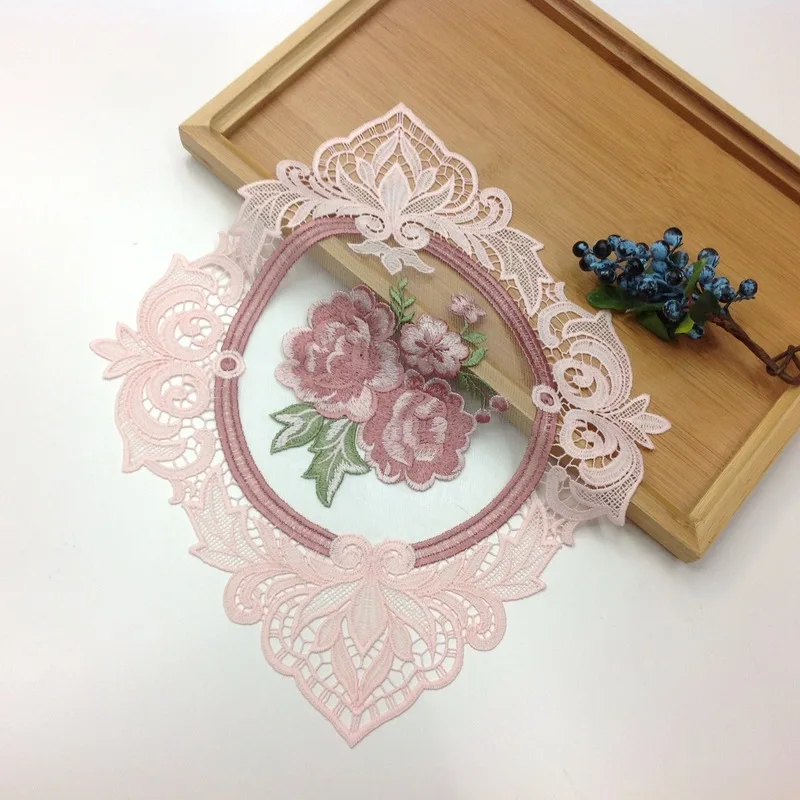 

Vase mat sits Table flag mats, decorative mats, pillows, cup cushions, table mats embroidered lace lace