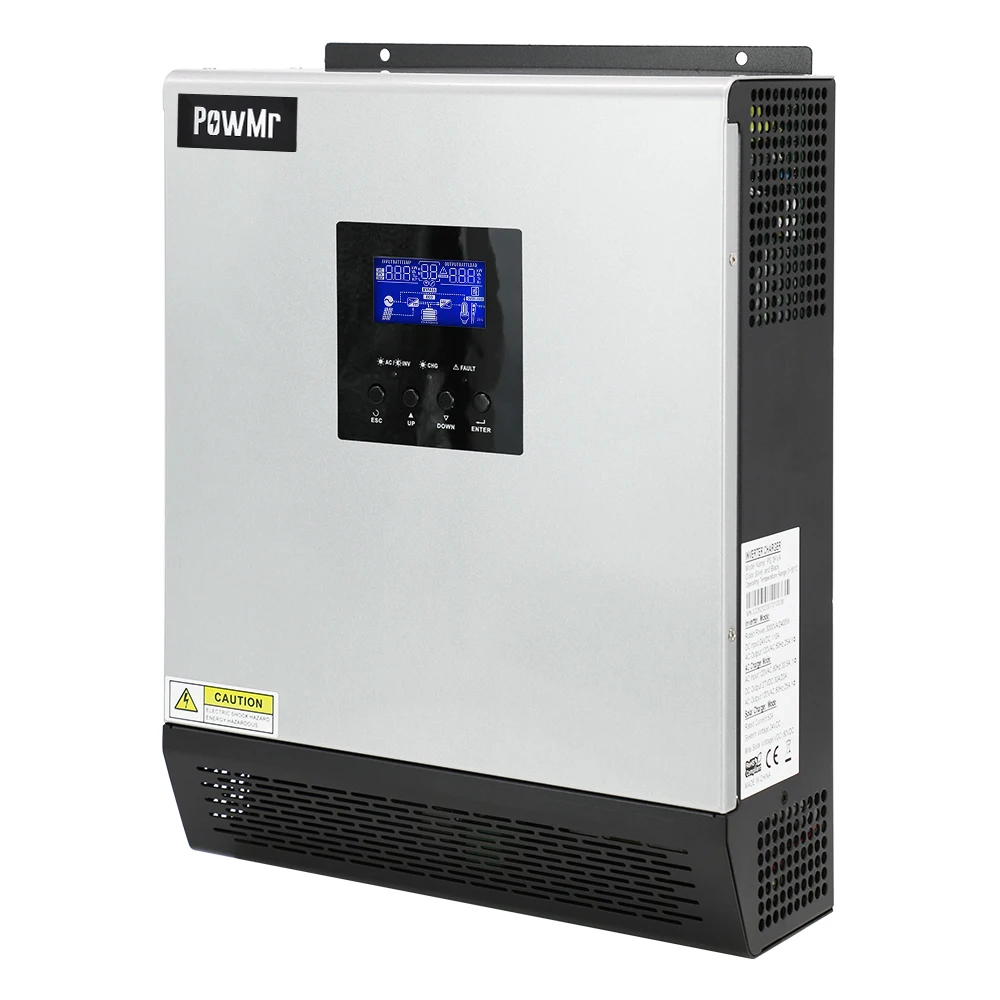 PowMr 3KVA 純粋な正弦波ハイブリッドソーラーインバーター 24V 110V 
