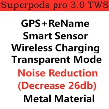 High quality Superpods pro 3.0 TWS with 