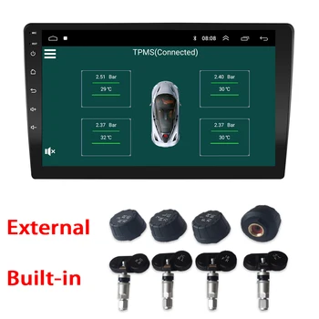

USB Android TPMS Tire Pressure Monitoring System Display Alarm System 5V Internal Sensors Android Navigation Car Radio 4 Sensors
