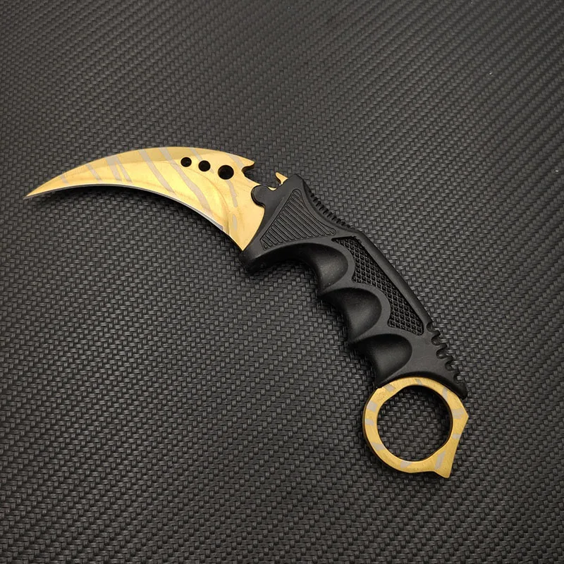 Прямая поставка 4,5 мм толщина CS GO Karambit нож кемпинг счетчик удара коготь тактический нож настоящая игра нож шейный нож оболочка