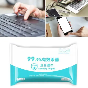 

10Pcs Alcohol Disinfection Sanitary Wipes Sterilization Antiseptic Pads Portable