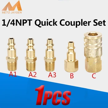

1/4NPT Male Female Quick Disconnect Coupler Set Air Compressor Automotive Airforce Pneumatic Connector Fitting Socket