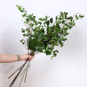 

Model Milan Leaf Artificial Flower Green Vegetation Plant Milan Model Handfeel Green Vegetation Garden Decoration Engineering wi