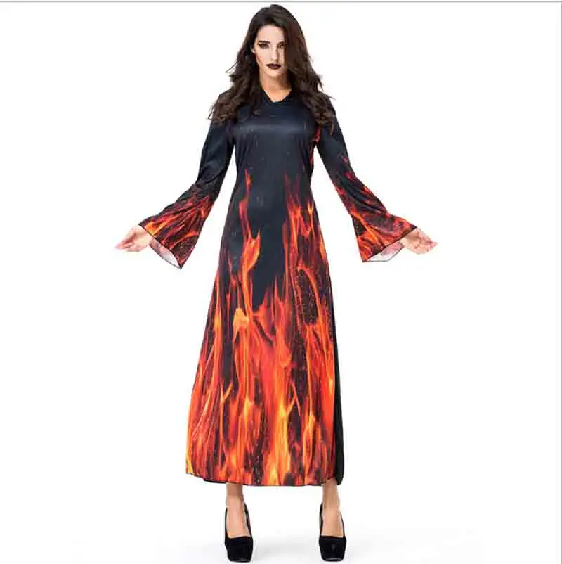

Fantasia Female Carnival Halloween Witch Devil Vampire Cosplay Costume Gothic Hooded Dress Fancy Dress Plus Size XL For Lady