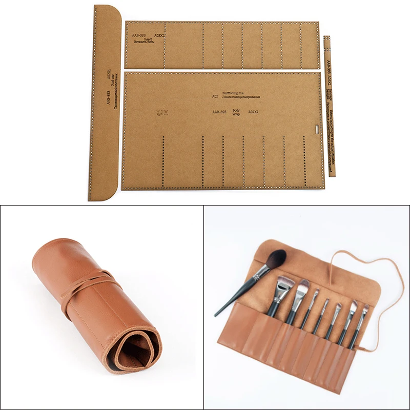 

DIY Handmade Women's Makeup kit pencil case Sewing Pattern Hard Kraft Paper Mold Template 8*21.5*6cm
