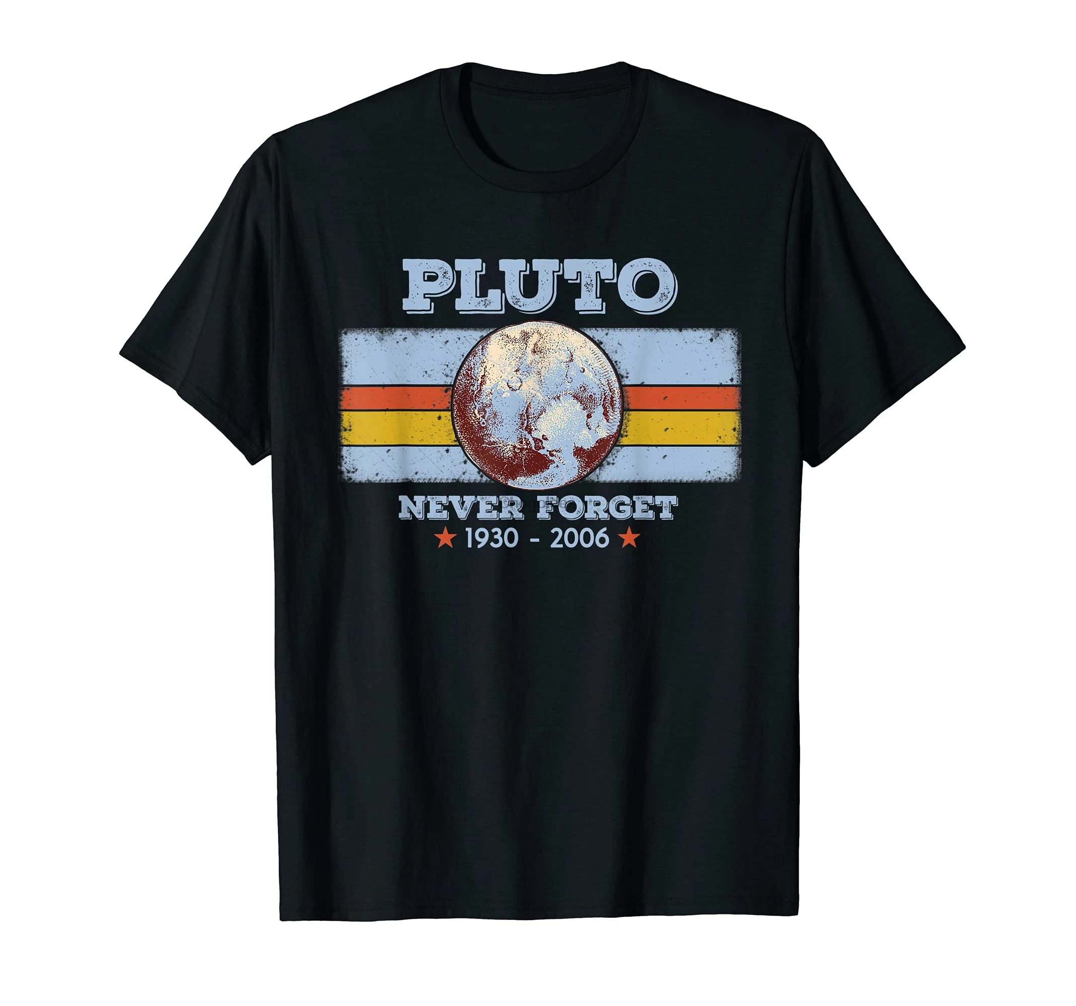 Винтажная Футболка астрономической астронометрии без надписей Pluto | Мужская
