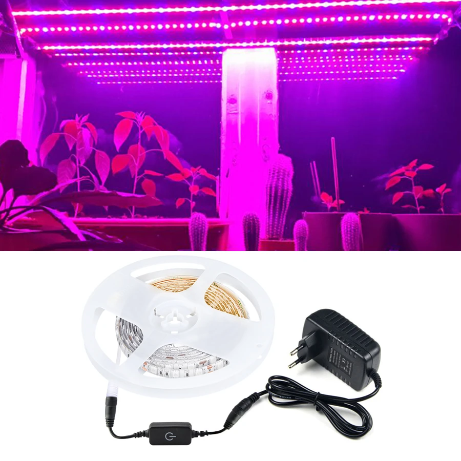 Plant Led Grow Light Strip Full Spectrum Phyto Lamp Dc 12v 1 5m Red Blue Tape For Plants Grow Tent Box 12v Power Adapter Dimmer Led Grow Lights Aliexpress