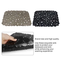 Kitchen Sink Dish Drying Mats Soft Plastic Sink Protector Pebble Design Sink Protector Table Pads 30*40cm Adjustable Placemats
