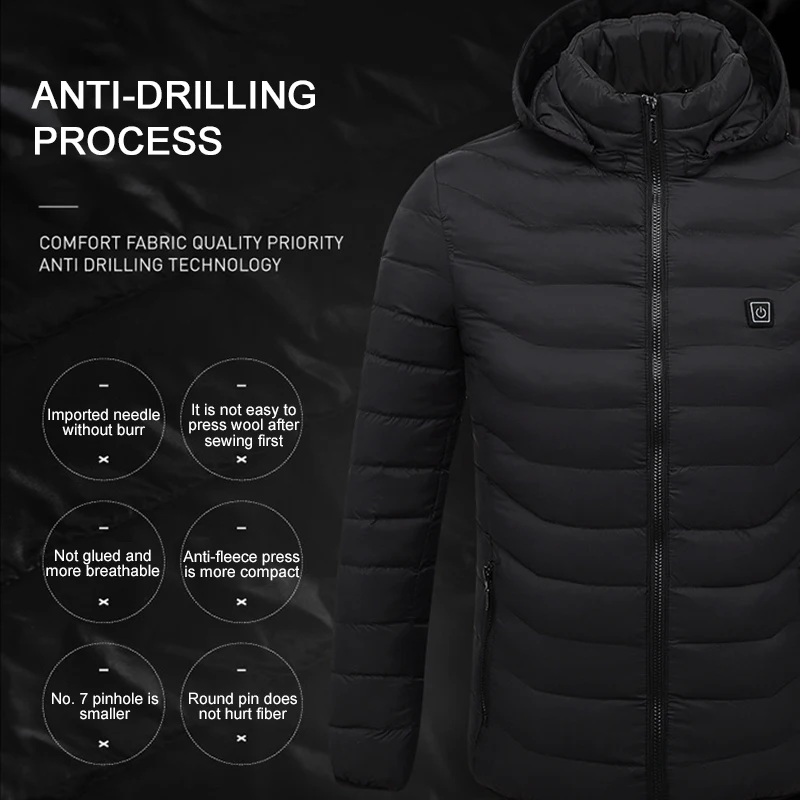 Electric USB Heated Vest Men Vest Waistcoat Woman Coat Feather Thermal Softshell Heated Jacket Nerf Vest Heating Gilet Pads