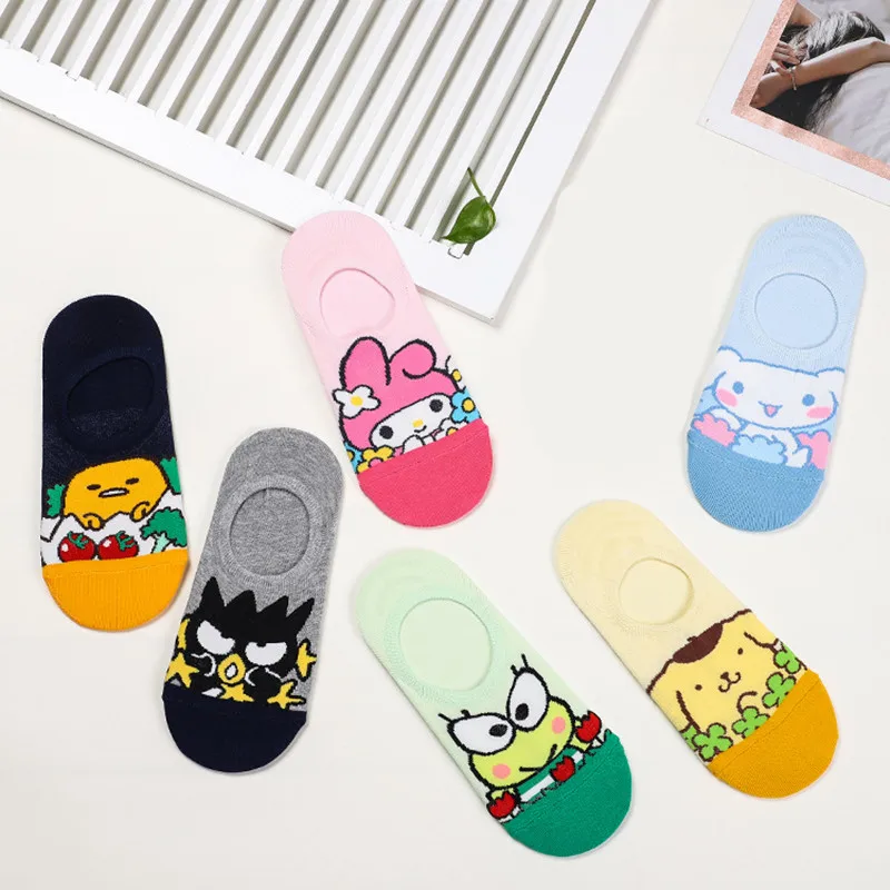 Мультяшка Гудетама носки с принтом babyoroll babyororoll Марка pom-Pom Purin Bad Марка Badtz Maru путешествия лягушка милые забавные женские хлопковые носки