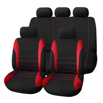 

General 9pcs/Set Car Seat Cover Comfortable Dustproof Seat Protectors Pad Cover Universal Full Seat Covers for Vehicle Cars