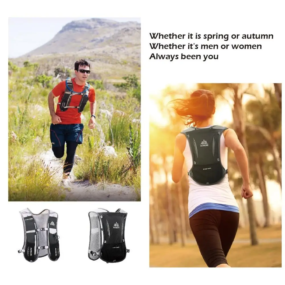 AONIJIE 5L Hydration Backpack Rucksack Bag Vest Harness For 1.5L Water Bladder Hiking Camping Running Marathon Race Sports AONIJIE 5L Hydration Backpack Rucksack Bag Vest Harness For 1.5L Water Bladder Hiking Camping Running Marathon Race Sports