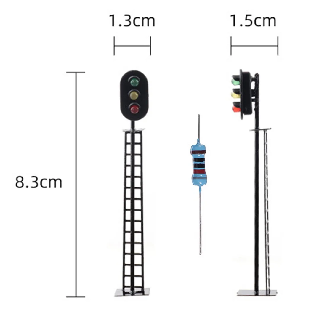 3X 00 Model Railway 3 Aspect Light Signal 3/12 VOLT DC OO GAUGE Pre Wired Building Sand Table Models Scenery Railroad Decoration