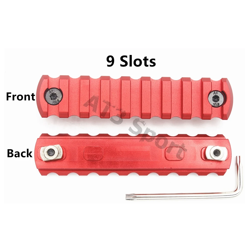 9slots(95mm) Высокое качество 5 9 11 13 слотов MLOK Rail база Handguard раздел ar15 M4 Handguard алюминиевый Пикатинни Вивер для охоты - Цвет: 9slots(95mm)