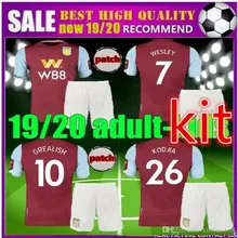 Комплект для взрослых 19 20 Aston вилла футбольные майки домашние GREALISH EL GHAZI HUTTON McGinn Kodja комплект для взрослых футбольные футболки