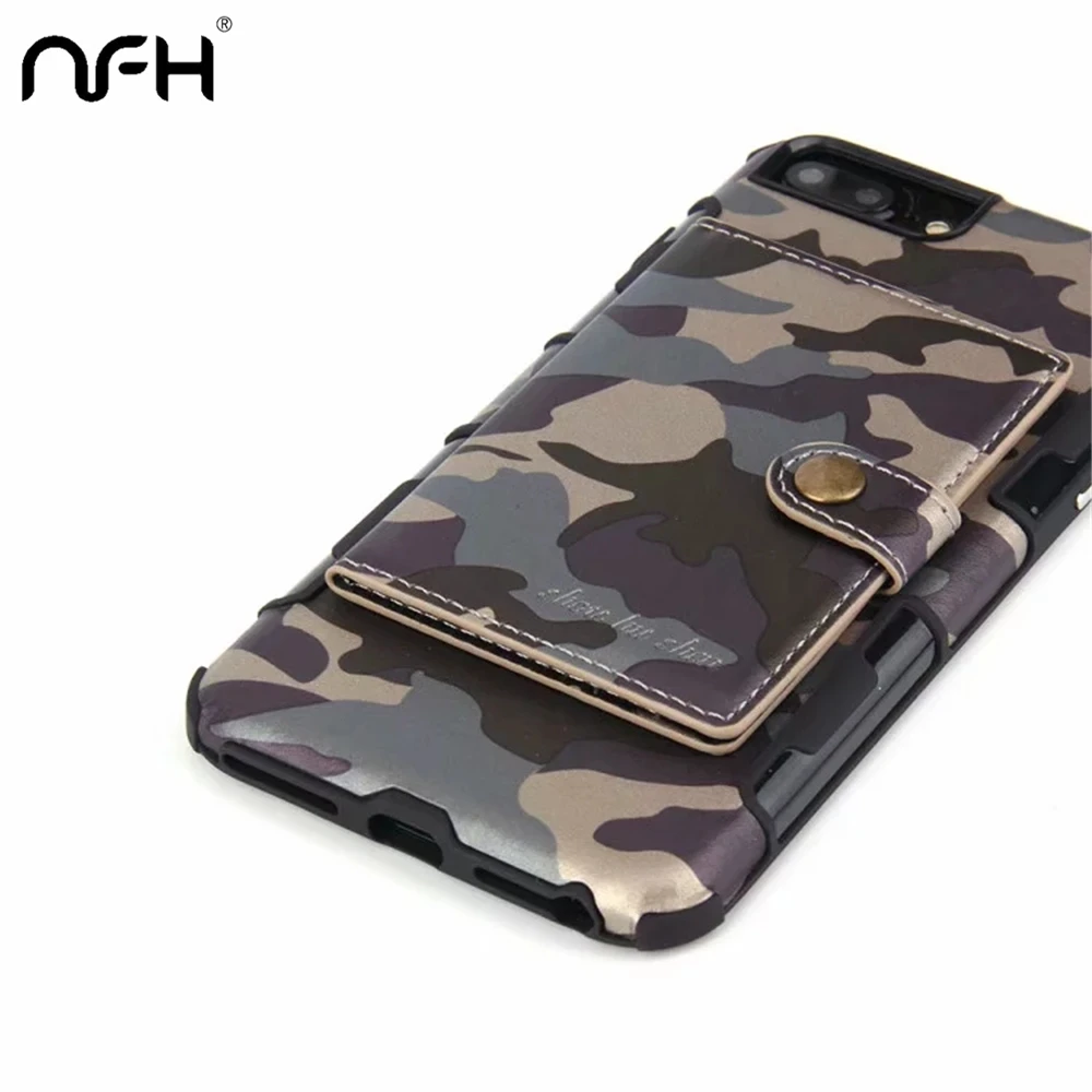 NFH армейский Камуфляжный, силиконовый чехол для iPhone 6 6S Plus чехол на 7 Plus 8 Plus X XR XS MAX кошелек с фоторамка со слотом для карты памяти Чехол