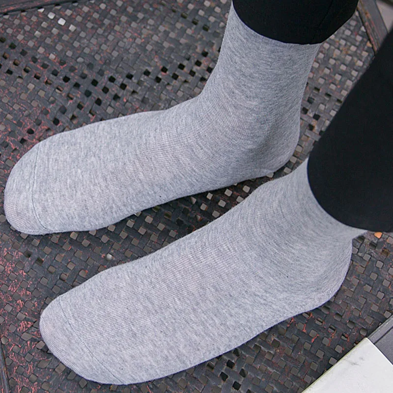 5 пар/партия, мужские хлопковые носки, черные деловые мужские носки, дышащие, осенние и зимние, для мужчин, на каждый день, одноцветные, круглый носок, Meias