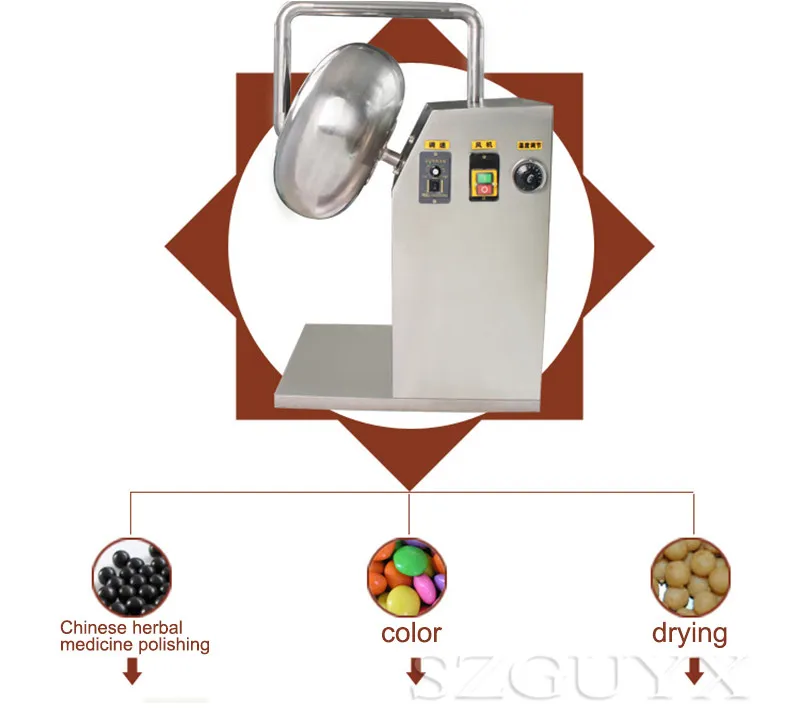 Шоколадная машина для покрытия сладостей/автоматическая маленькая машина для нанесения покрытия сахаром