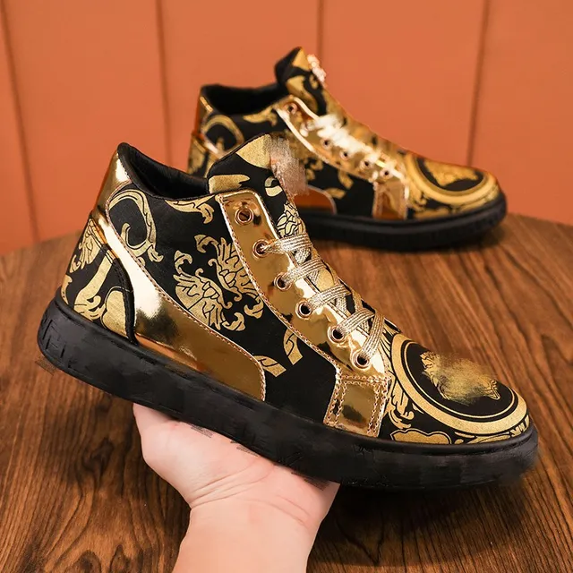 Greg High Top Golden Chunky Sneakers