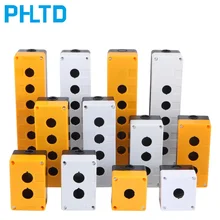 12345 кнопочный переключатель с отверстием, блок управления аварийной остановкой, пылезащитная Водонепроницаемая кнопочная индикаторная коробка, пластиковая кнопочная коробка