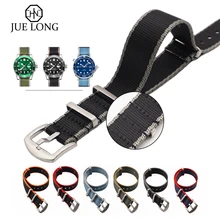 Популярный Стиль, 20, 22 мм, фирменный армейский спортивный тканевый нейлоновый ремешок для часов, аксессуары, ремешок с пряжкой для 007, ремешок для часов James Bond, черный
