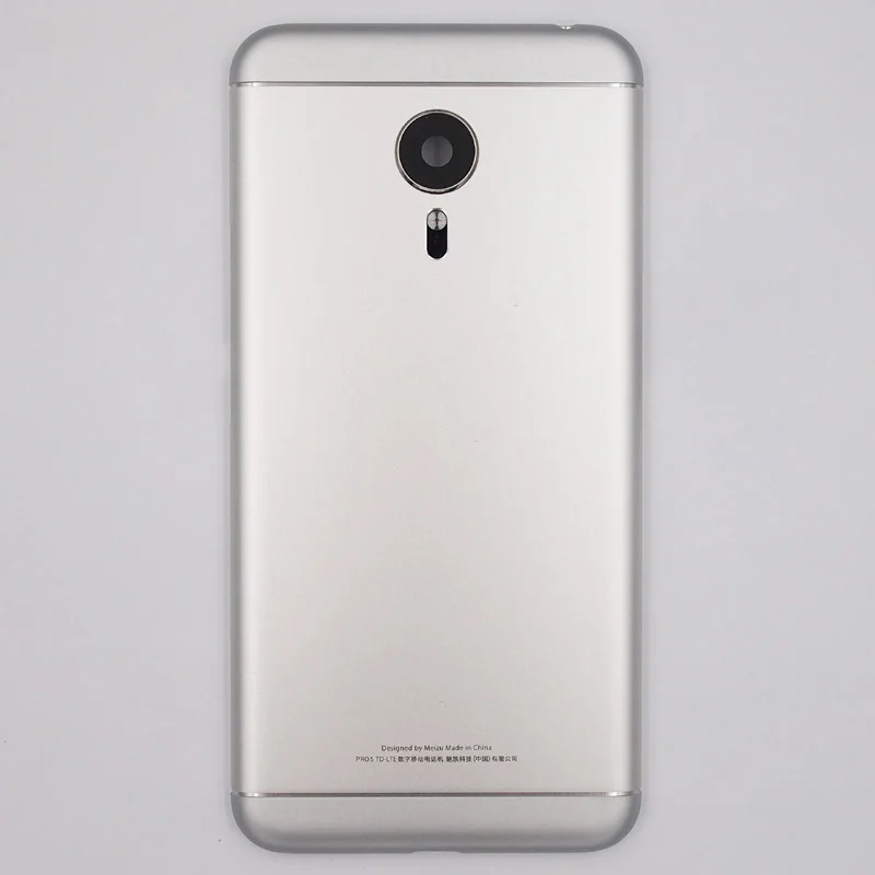 Серебристый BaanSam Новая задняя крышка батареи для Meizu Pro 5/5,7 дюймов корпус Чехол без кнопки громкости питания - Цвет: Серебристый