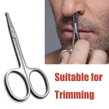 

100% New 1pc 3.5" Stainless Steel Mini Portable Curved Trimmer Care Ear Remover Nose Personal Safety Tools Scissor Mustache Z4G5