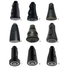 Black Kitchen Bathroom Pull-out Faucet Water-saving Sprayer Accessories Multifunctional Shower Head Water Outlet