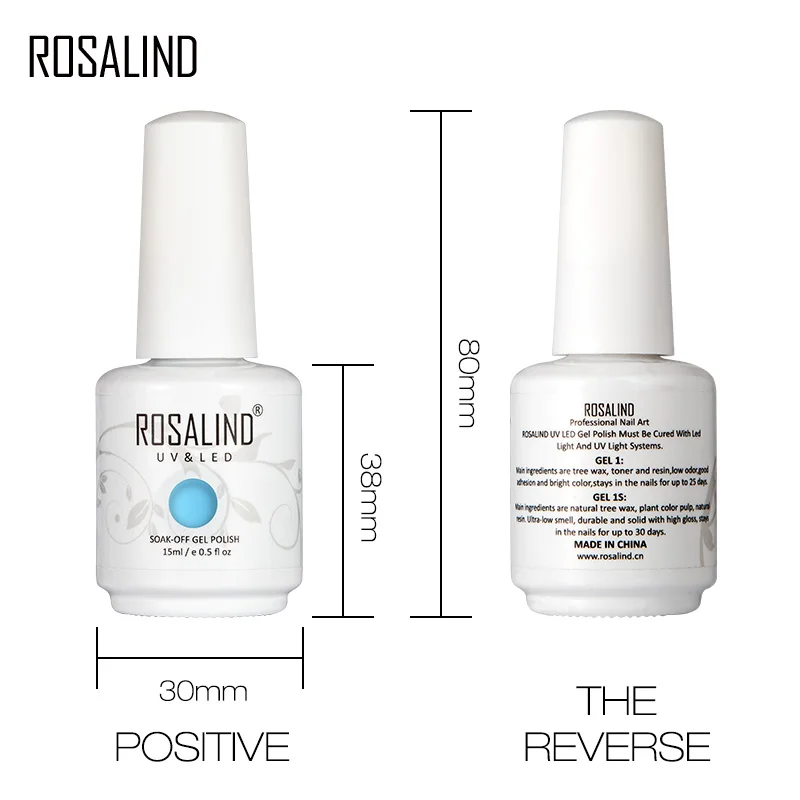 ROSALIND 6 шт./Маникюрный набор Гель лак для ногтей Vernis Полупостоянный УФ