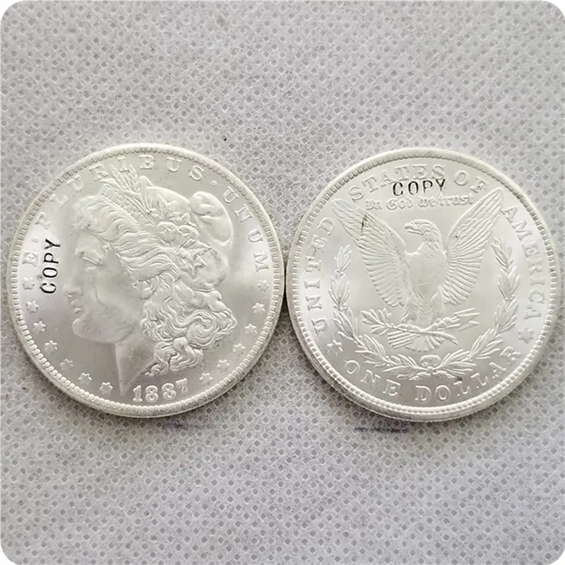 UNC США(1878-1904) P Morgan монета доллар копии монет - Цвет: 1887