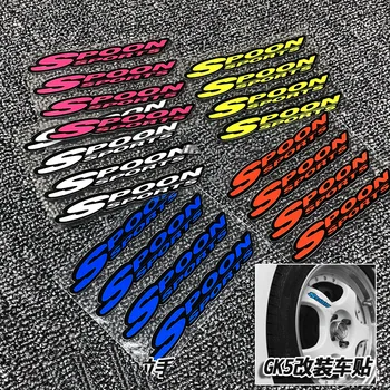 

1set 4pcs SPOON SPORT Wheel Spoke Rim Decal Reflective Waterproof Sticker