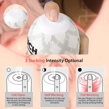Touch Male Masturbator Cup Realistic Vagina Pocket Pussy Masturbation Glans Blowjob Airplane Cup Sucking Sex Toys for Men Adults 5