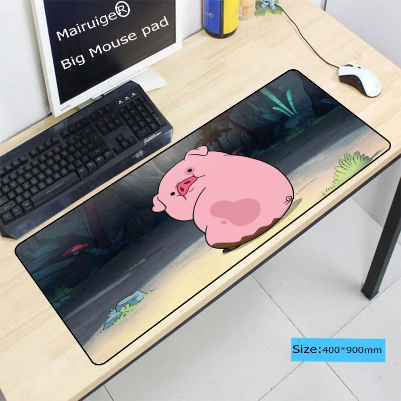  Promotions Cute Pink Pig Animal Large Lock Edge Mouse pad Computer Table Cup Mat Gaming Speed Mouse