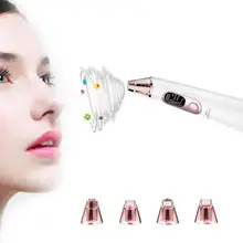 СВЕТОДИОДНЫЙ Электрический порог для лица вакуумный отсос для угрей удалить машину с 4 зондами удалить мертвую кожу профессиональные инструменты для ухода за лицом