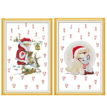 

Christmas Calendar Patterns Count Cross Stitch DMC 11CT 14CT Chinese Cross Stitch Kits Handmade DIY Home Decoration Send Gift