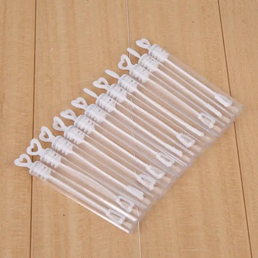 empty bubble bottles with wands